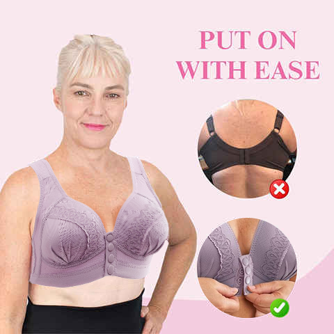 BUY 1 GET 1 FREE - 2023 Front Button Breathable Skin-Friendly Cotton Bra