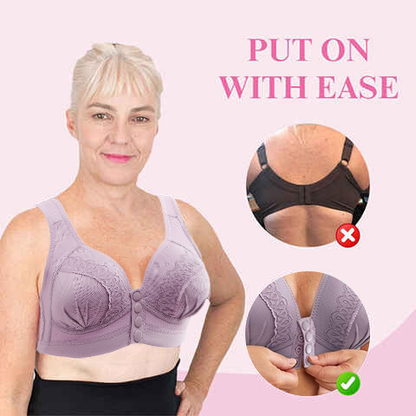 BUY 1 GET 1 FREE - 2023 Front Button Breathable Skin-Friendly Cotton Bra