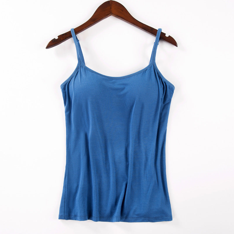 All-in-one camisole with chest pad