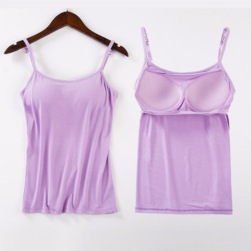 All-in-one camisole with chest pad