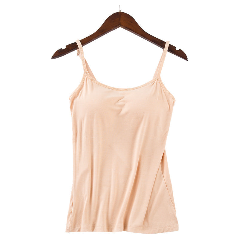 All-in-one camisole with chest pad