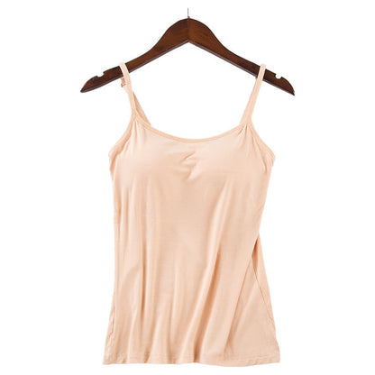 All-in-one camisole with chest pad